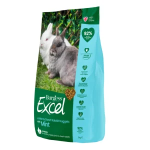 Burgess Excel Junior- & dværgkanin med mint 3 kg