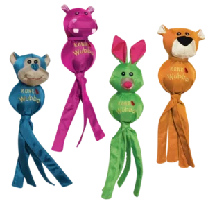 KONG Wubba Balistic Friend - str. L i tyrkis, orange el grøn hundelegetøj