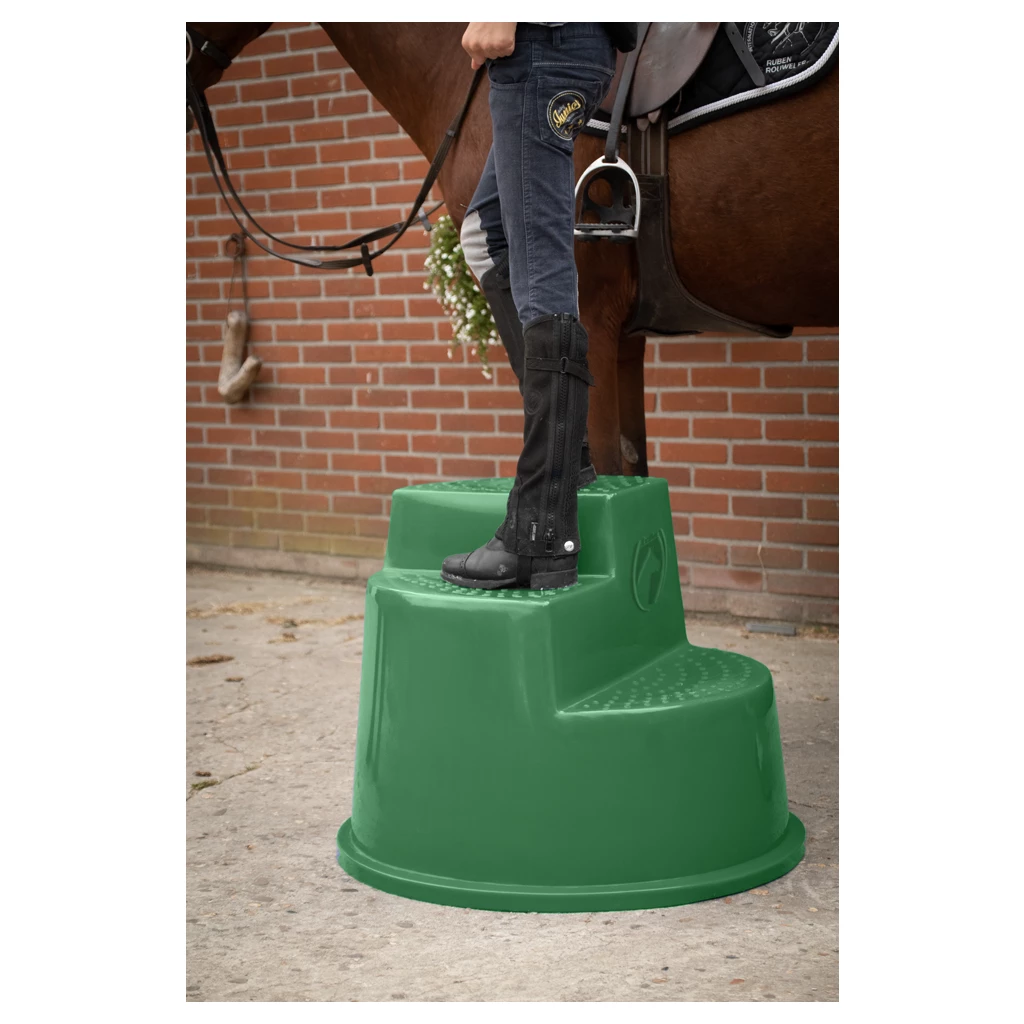 Excellent Horse Mounting Block 3 Steps Green