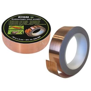 Snegletape Kobber 20 M X 3 cm