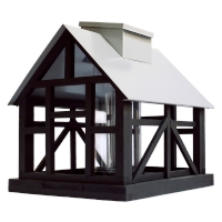 Foderbræt m/solcelle sort 40x34x41cm